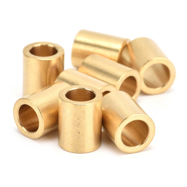 8 st självs潤滑ande mässingshylsor 8 mm hål X 12 mm OD X 15 mm längd Speciell lagerhylsa för mässingshylsglidare