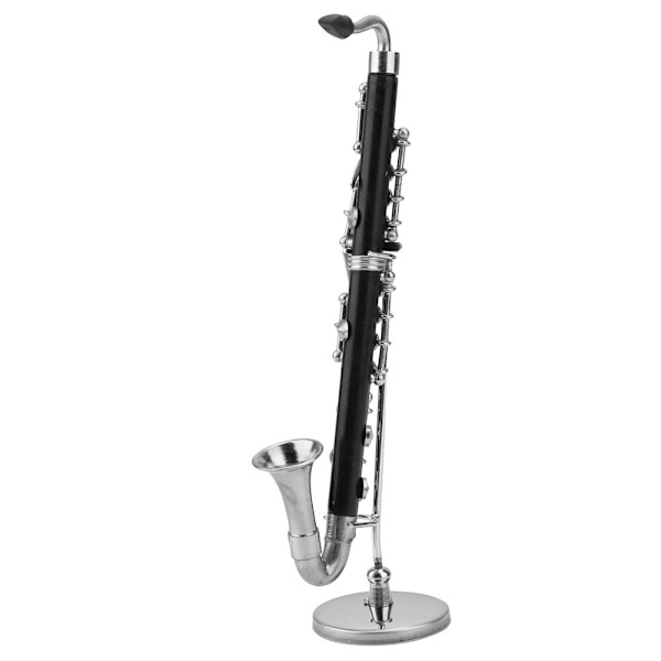 Miniature basklarinetmodel Musikinstrumenter Ornamenter Decor Display