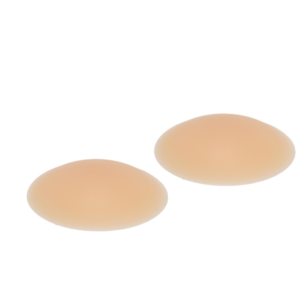 Gjenbrukbare selvklebende silikon brystdeksler runde bh-deksler trygge selvklebende brystvortefrie deksler hudfarge M=8cm