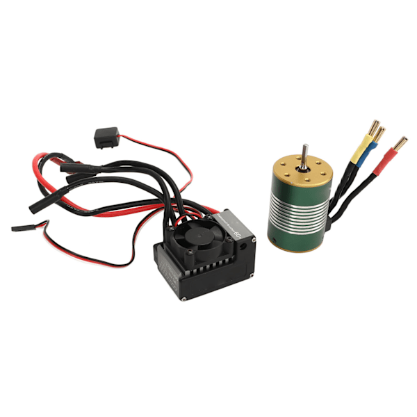 3650 3100KV borstlös motor med 60A borstlös ESC elektronisk hastighetsregulator för 1/10 RC-bil
