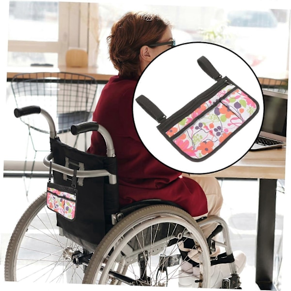 Pyörätuolin laukku Pyörätuolin käsinojan sivulaukku Rollator riipputasku Pyörätuolin kantolaukku Ulkokoriste