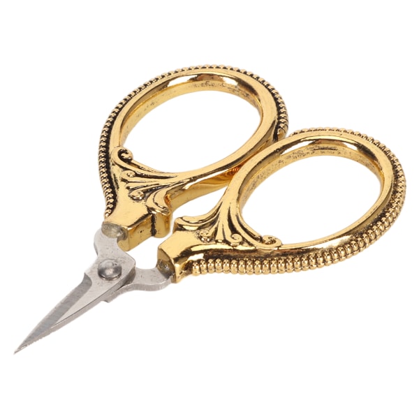Retro ficksax i rostfritt stål hantverk DIY broderi sytråd mini sax vintage guld