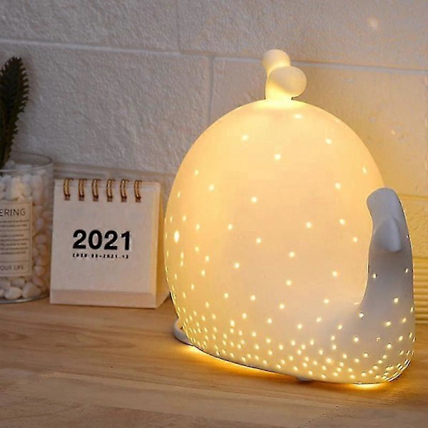 Kreativ Keramisk Dejlig Hval LED Bordlampe