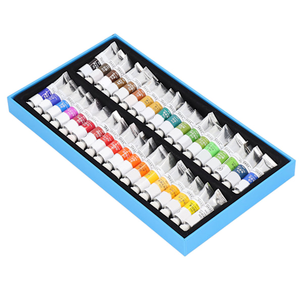 Akvarellfärg tubset 5 ml transparent pigment snabb torkning återanvändbar enkel blandning hög mättnad konst akvarellkit 36 färger