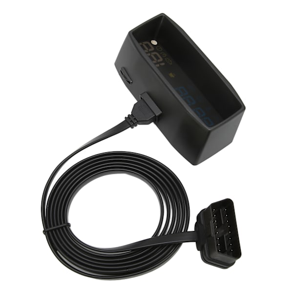 3,7 tommer bil HUD overhastighedsalarm multifunktion forrude skærm display speedometer til OBD II bilmodel
