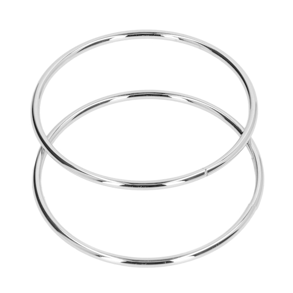 2 kpl käsilaukun kahvat DIY-tarvikkeet Hieno viimeistely Pyöreä muoto Korkea kovuus Laukkukahvat Valkoinen nikkeli
