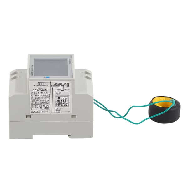 AC spenning strøm effektmåler skinnemonitor LCD Amperemeter Voltmeter Multimeter D52‑2066 250‑450V 0‑30000W