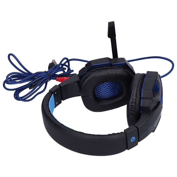 SY830MV‑PC Blåt Gaming Headset Kablet Lysende Gaming Hovedtelefon til PC PS4 Controller