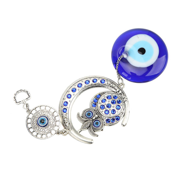 Onda öga hänge natt uggla måne färgad glasyr legering utsökta färger elegant stil locka rikedom onda ögat dekor