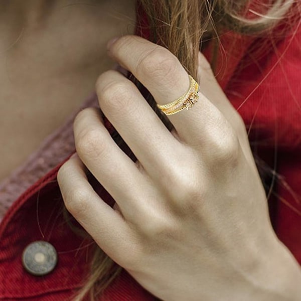 Justerbar roterende legering angst ring enkel design til stressaflastning