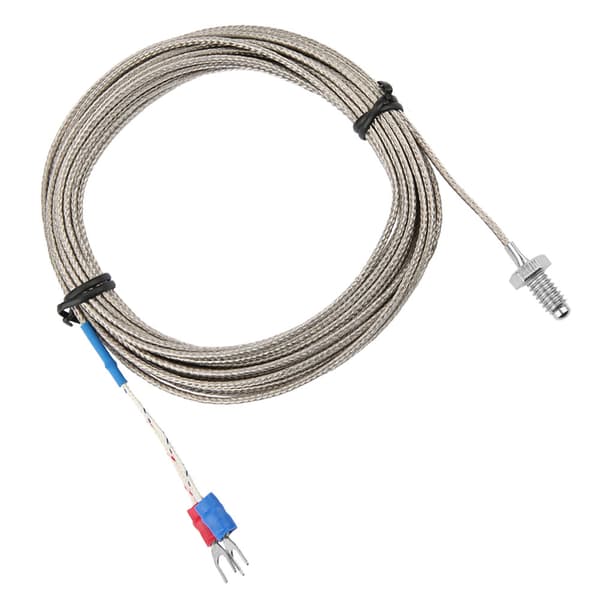 4M Lengde M6 BSW Skruegjenge Temperaturmålingsprobe K Type Termoelementkabel