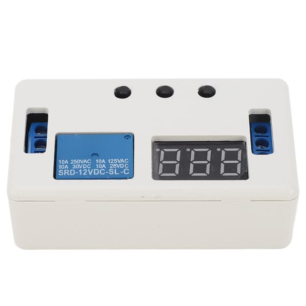 Tidsforsinkelsesrelæmodul DC 12V Digital Timer Multifunktionel Justerbar PLC Cyklusstyringskontakt