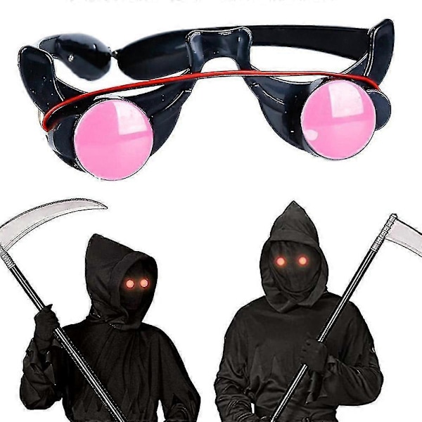 1 stk. LED Lysende Selvlysende Briller Morsomme Røde Øyne Cosplay Tilbehør Party DGZD