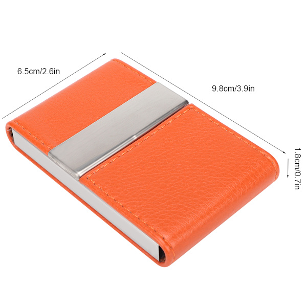 Dubbelöppen visitkortshållare i rostfritt stål Case Case(orange)