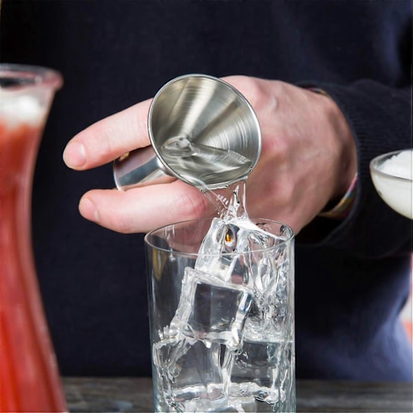 Rostfritt Stål 25/50 ml Jigger Dubbel Spritmått Kopp Peg Mätkopp kompatibel med Bar Party Vin Cocktail Drink Shaker