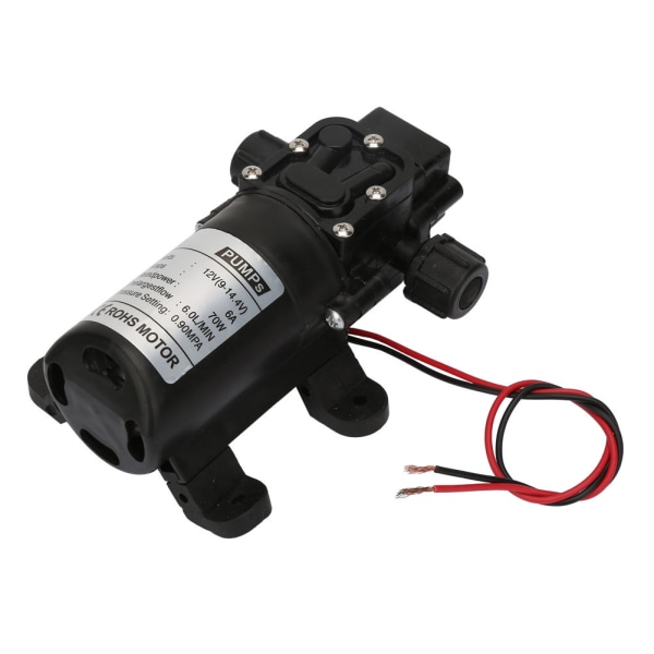 DC 12V 70W 6L/Min Selvsugende høytrykksmembranpumpe To-sidet gjenget vannpumpe