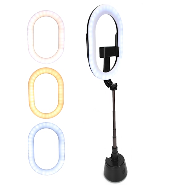 Livestreaming fyllningsljus Desktop 360 grader justerbart LED Selfie fotograferingsljus