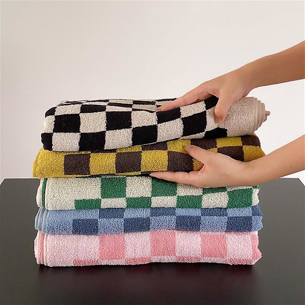 Ansiktshåndkle Badehåndkle for Ansiktsvask Voksne Menn og Kvinner Bading Ren Bomull Myk og Absorberende 34*74cm