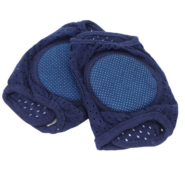 Baby Crawling Pads Myk Bomull Elastisk Unisex Forhindrer Sklisikker Spedbarn Knebelskyttelse Marineblå