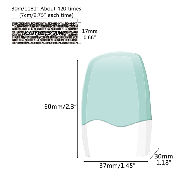 Identitetsbeskyttelsesruller Stempel Rulle Identitetstyveri Forebyggelse Sikkerhedsstempel Fortroligt og Adresseblokering
