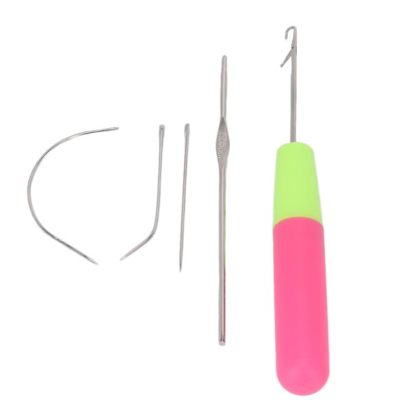 5 st Latch Hook Set Plast Böjda Latch Hooks Virknål Latch Hook Stickverktyg för flätat hår 5 st