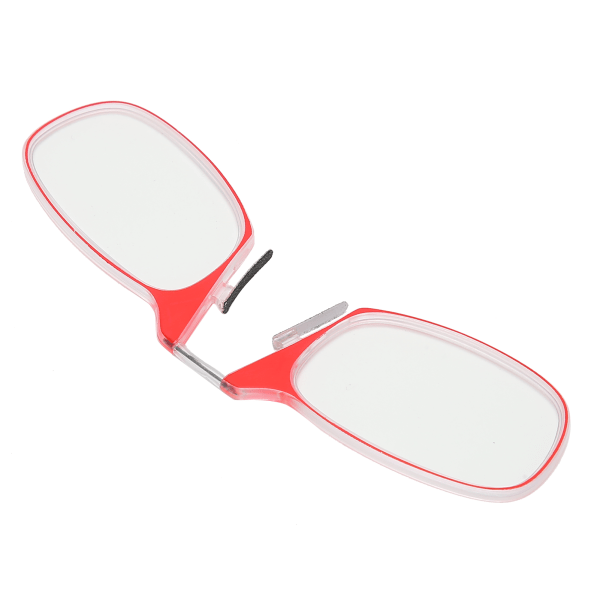 Unisex äldre blå ljusblockerande näsklämma Glasögon Armlösa glasögon Läsglasögon +100 röda