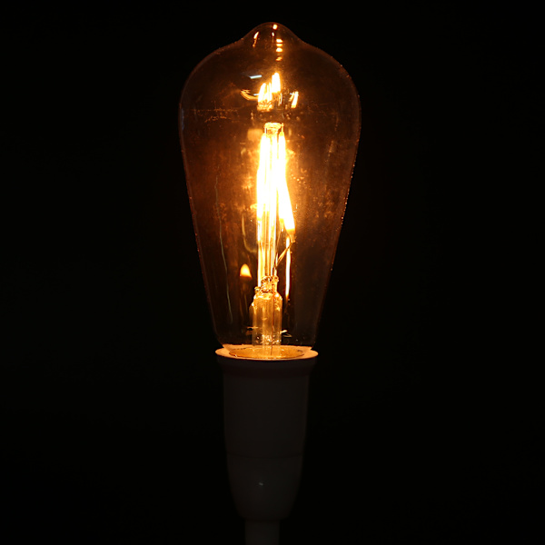 E27 Brun Glas Retro LED-lampa Glödlampa Belysning Dekoration för Kaffehus 2W