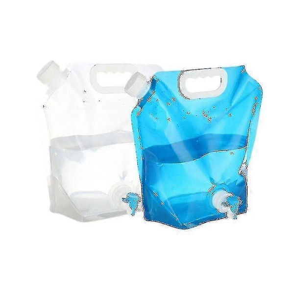 5l/10l Utomhus Vikbar Vattenpåse Camping 2st Stor Kapacitet Vattenförvaringspåse Bärbar Picknick Nödpåse -GDZD 10L Vit 2st