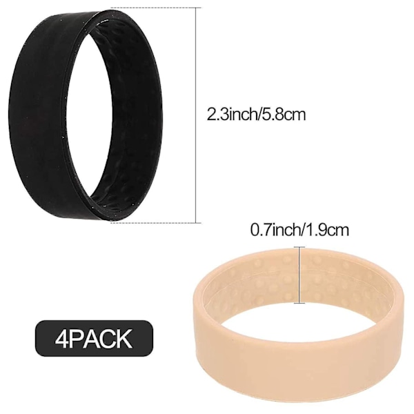 Silikonvikbara Hårband - 4-pack