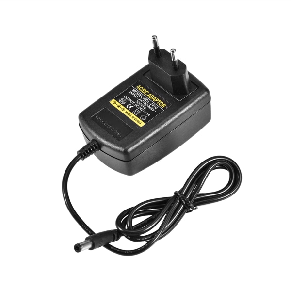 Universal AC100-240V Till DC 24V 1A Adapter Power Väggladdare sladd 5,5*2,1mm EU-kontakt