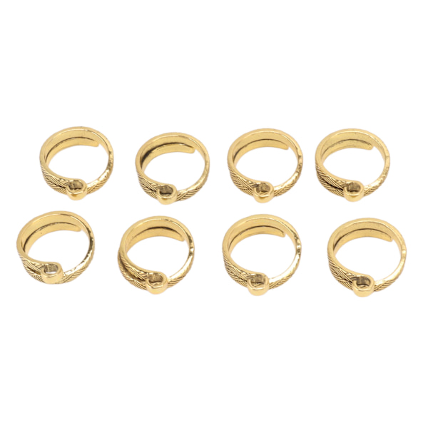 8 STK Strikke Hekle Loop Ring Åpen Design Legering Justerbart Garn Gull Guide Finger Holder for DIY