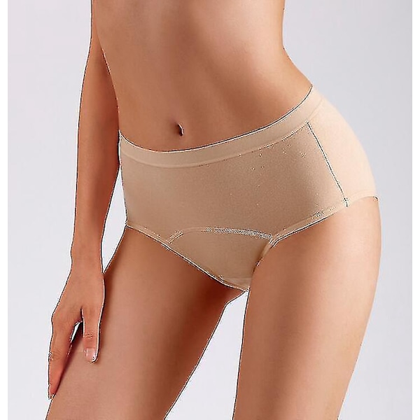 Lekk-sikre bomulls-truse for menstruasjon for kvinner - 5-pakning XS Skin