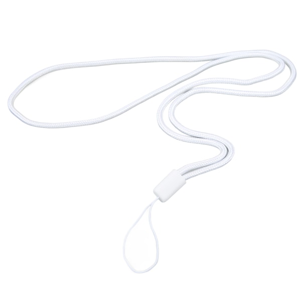 Käytännöllinen nylon punottu matkapuhelinnauha - 3,0 mm, pyöreä, valkoinen (40 cm)