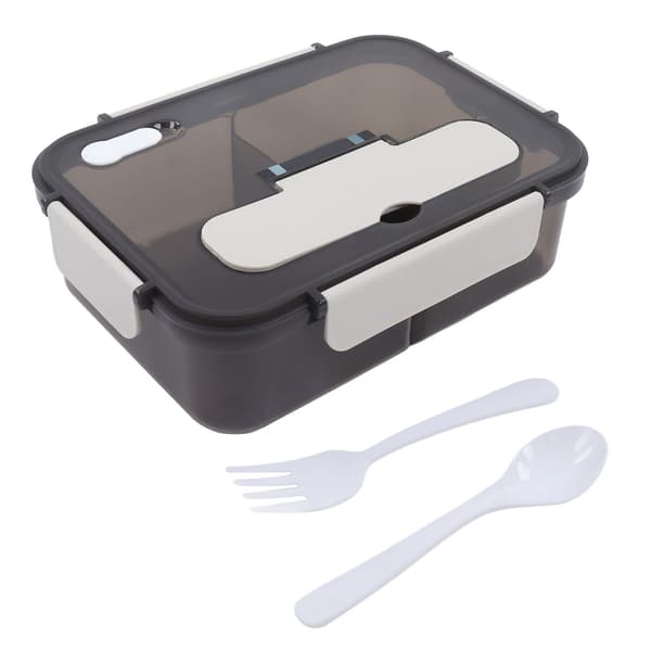 3-roms Bento-bokser 1500 ml Stor kapasitet Bento-matboks for studenter, arbeidere, hjemmeskole, kontor, hvit