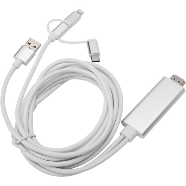 3-i-1 HDMI-adapter med Micro USB Type-C - Skærmkonverterings- og spejlingskabel