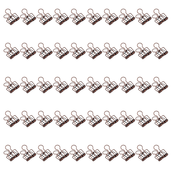 50 stk. Binder Clips 32mm Metal Stærk Klemmekraft Hule Papir Binder Clips til Kontor Skole Hjem Lilla Bronze