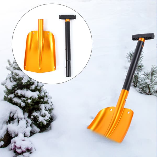 Multifunksjonell sammenleggbar snø- og gjørmespade i aluminium for klatring og camping