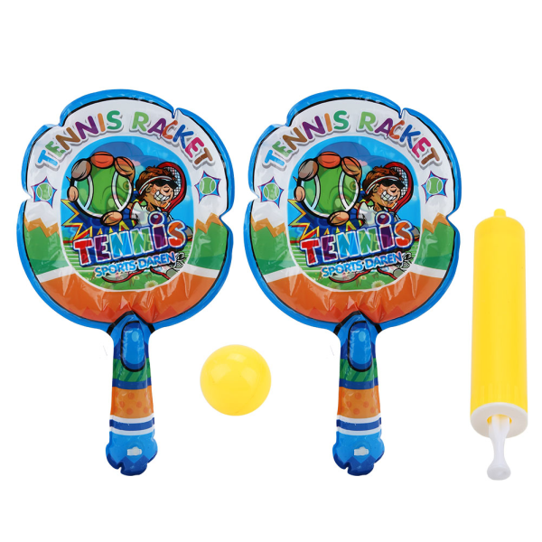 2st lättviktsuppblåsbar barnbadmintonracket Sportleksak 1st uppblåsbar boll