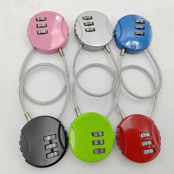 Set of 6 Luggage Locks, Combination Locks, 3 Digit, Luggage Locks with Numeric Code for Travel, Backpacks, Holiday Bags, 6 pcs