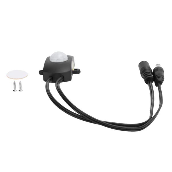 DC6V‑24V LED Strip Infrarød Menneskekrop Detektionssensor LED Infrarød Kropssensor Sort