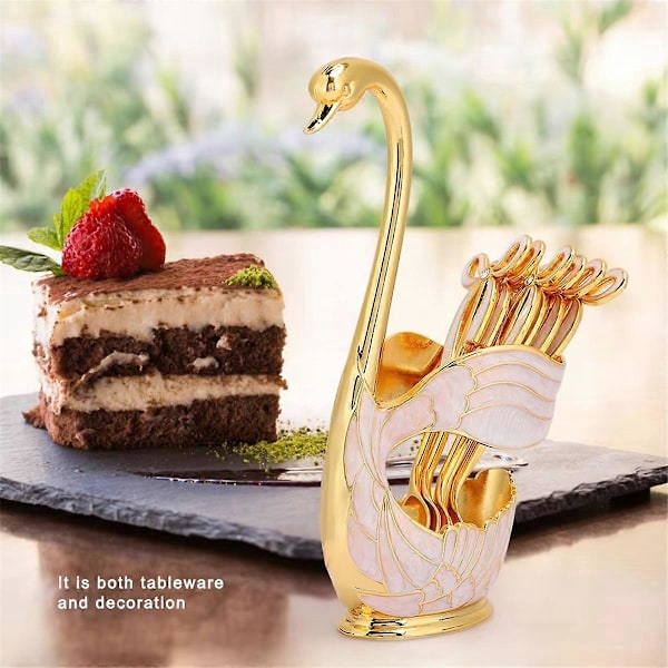 Elegant Kaffe- och Dessertskedset i Svanstil A