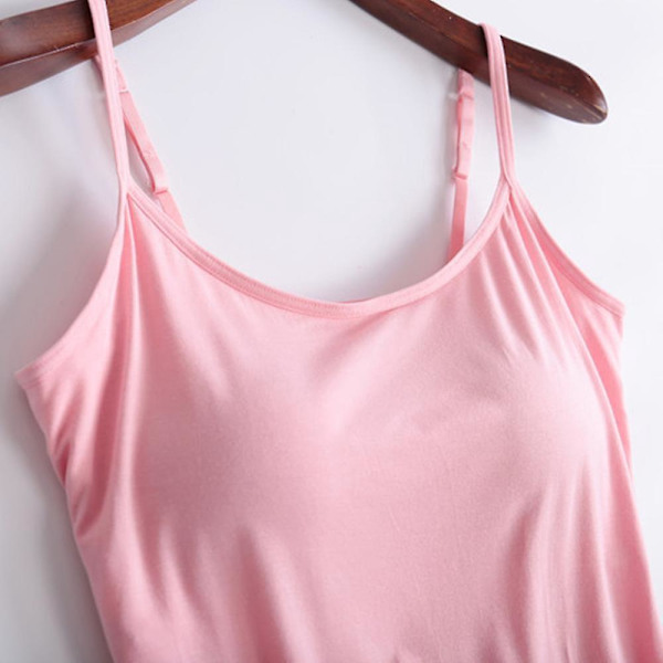 Slim Fit Camisole Tank Topit sisäänrakennetulla topatulla rintaliivit 3XL Ihonväri