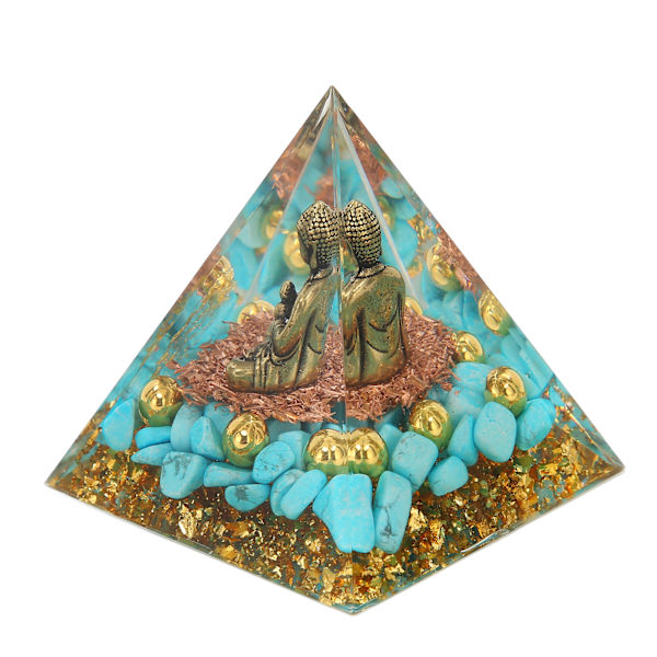 Crystal Pyramid Buddha Design Hieno kaunis Pyramid Power Stone -koriste joogameditaatioon