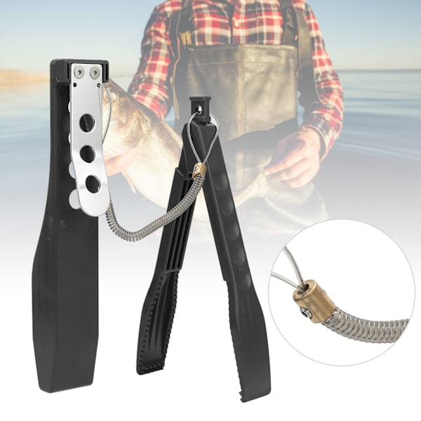 Multifunktionell Fish Grip Controller Klämhållare med cover Portabelt fiskeverktyg Svart