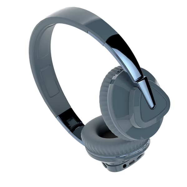 Bluetooth-headset tung bas stereo mjuk bekväm trådlösa Bluetooth-hörlurar för dator mobiltelefon blå