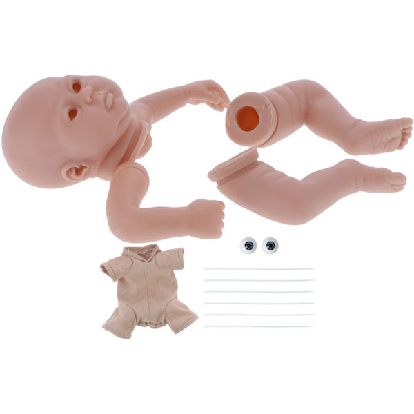 Mjuka silikonåterfödda babydockor kit DIY omålade småbarnsdocka delar tillbehör