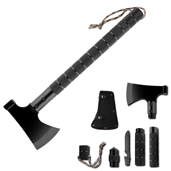 Camping Yxa Fällbar Bärbar Multiverktyg Kits Yxa Yxa med Slida för Utomhus Camping Vandring Ryggsäck