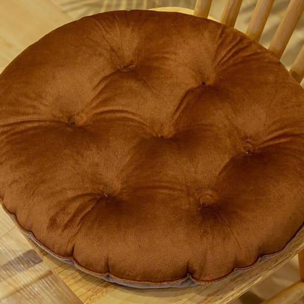 Siddehynde Sød Farvematchning Varm Plys Komfortabel Fyld Stolpude til Efterår Vinter Rund Kaffe 40x40cm