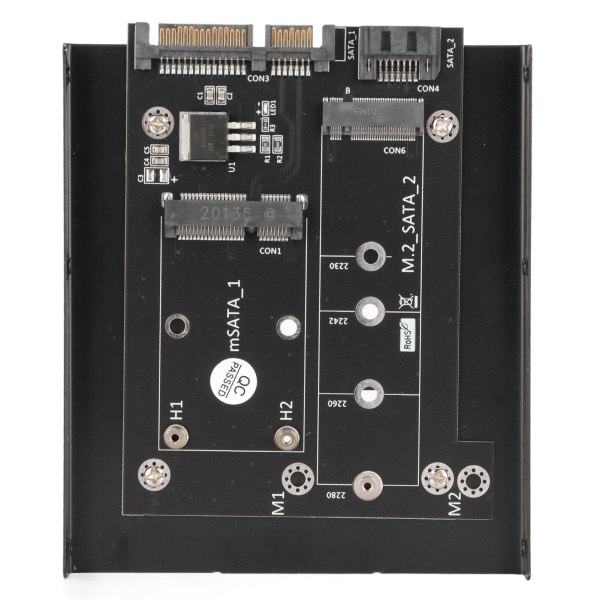 SATA Adapter 2 i 1 MSATA/M2 NGFF SSD til Dual Port SATA3 Converter med 3,5 tommers harddiskstøtte Datatilbehør