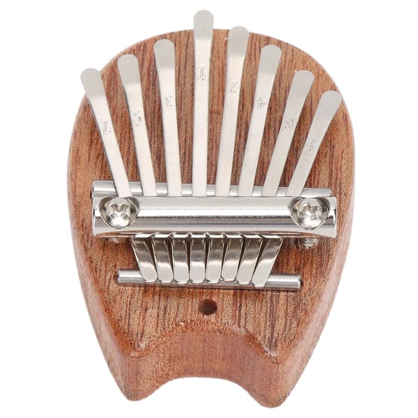 8 Toner Kalimba Mini Tum Piano Barnpresent Utomhus Fritidsinstrument Kattöronform